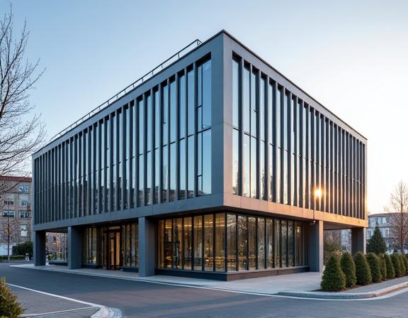 The exterior of the office building at Křenová 75 in Brno.