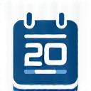 Icon representing a calendar.